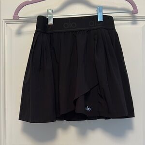ALO Yoga Black Skater Mini Skirt